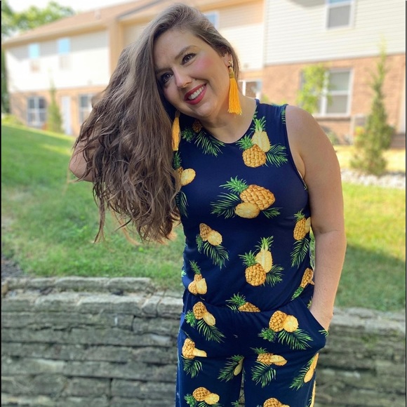 Pants - Summer Pineapple Jumpsuit Size Large